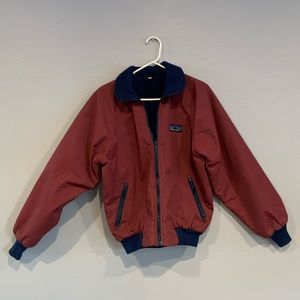 Patagonia Burgundy Nylon Zip VTG Bomber jacket